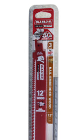 Diablo DS1206CWS3 12" 5/7TPI Demo Demon Carbide Teeth Reciprocating Saw Blades for Nail-Embedded Wood (3-Pack)